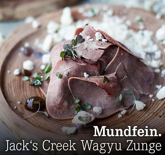 Mundfein. Jack's Creek Wagyu Zunge