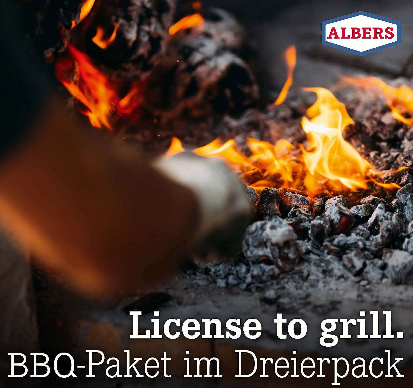 License to grill. BBQ-Paket im Dreierpack