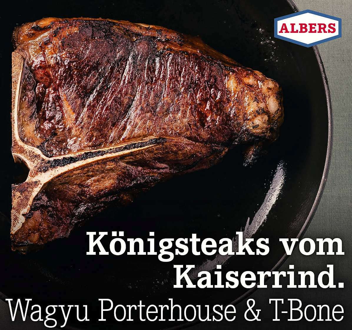 Königsteaks vom Kaiserrind. Wagyu Porterhouse & T-Bone