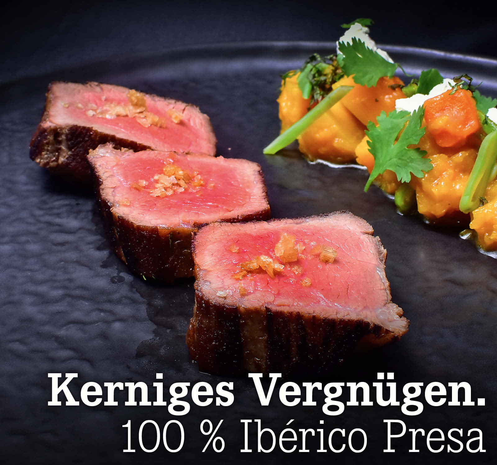 Kerniges Vergnügen. 100 % Iberico Presa