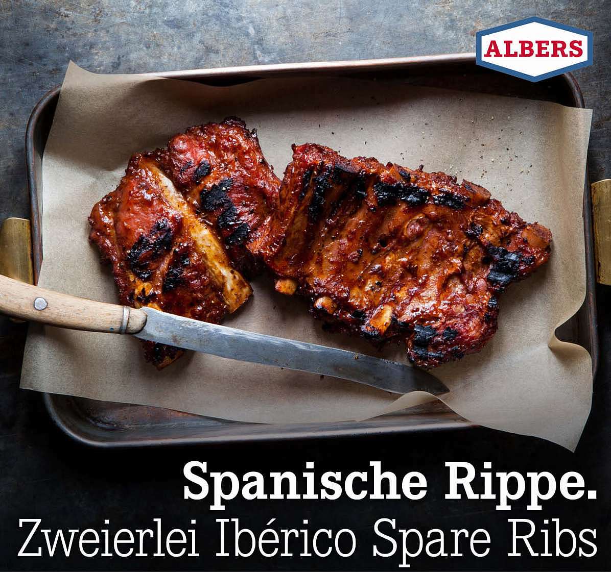 Spanische Rippe. Zweierlei Ibérico Spare Ribs