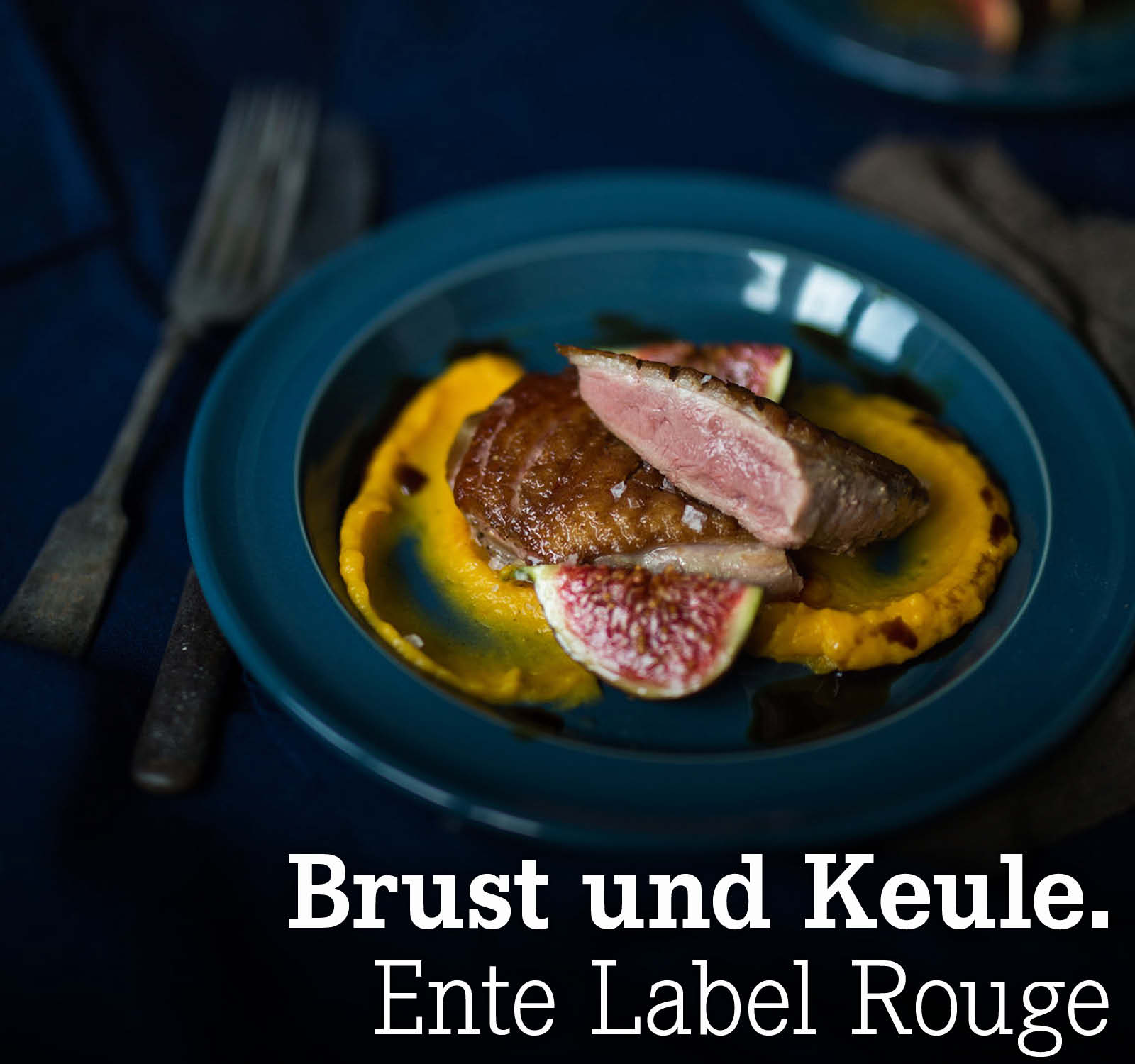 Brust und Keule. Ente Label Rouge