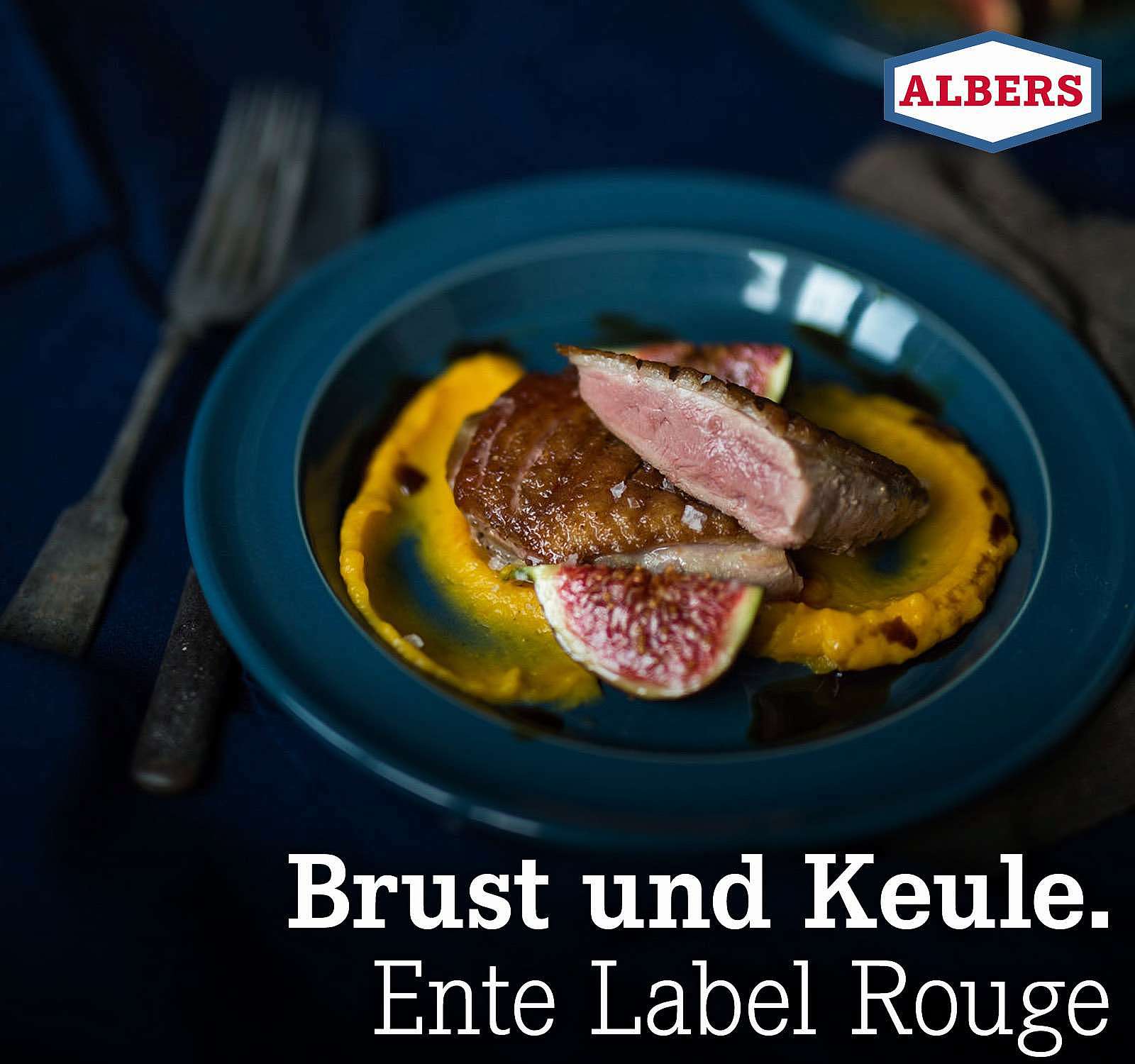 Brust und Keule. Ente Label Rouge