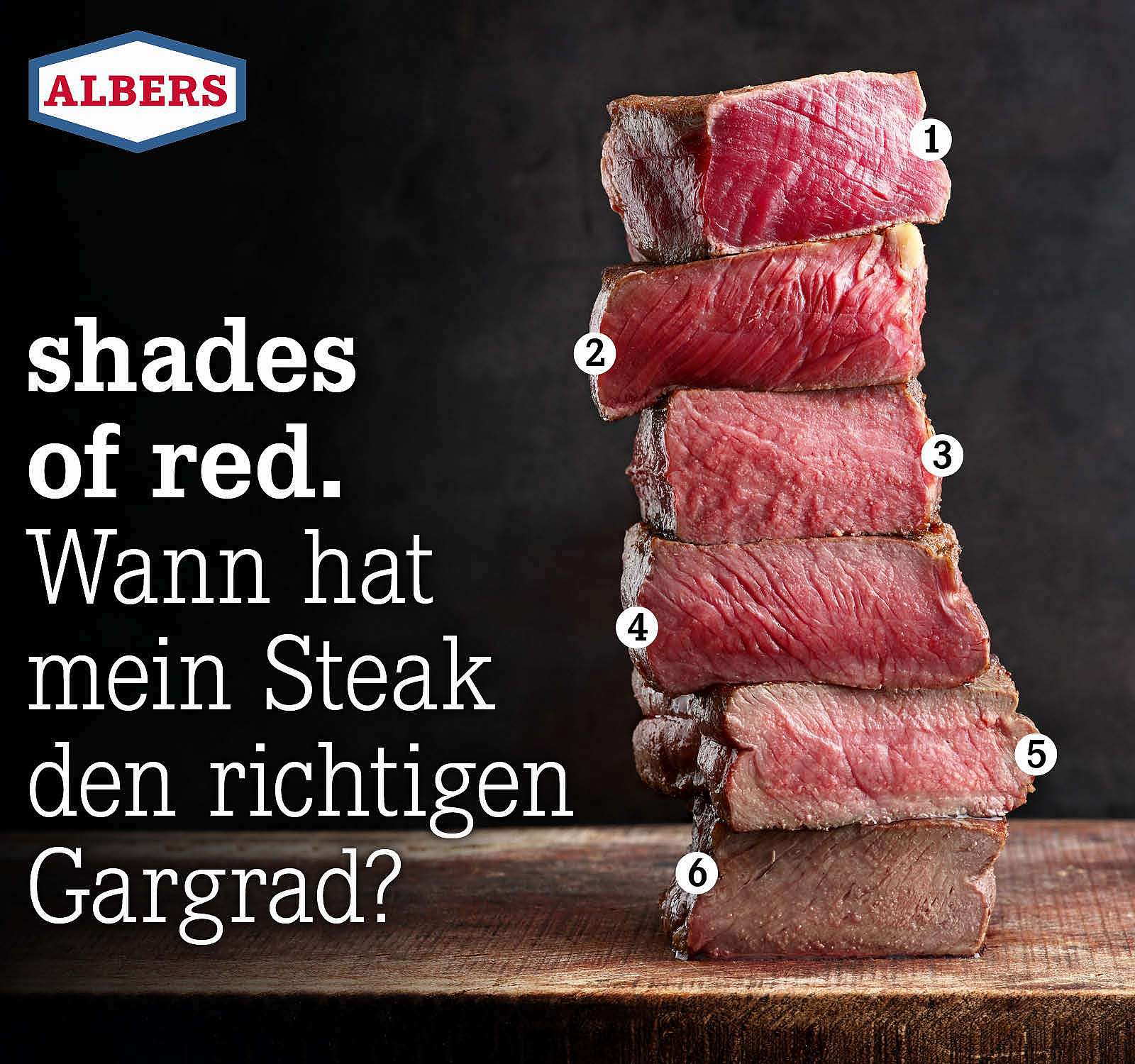 shades of red. Wann hat mein Steak den richtigen Gargrad?