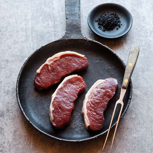 Roastbeef Steaks in Pfanne