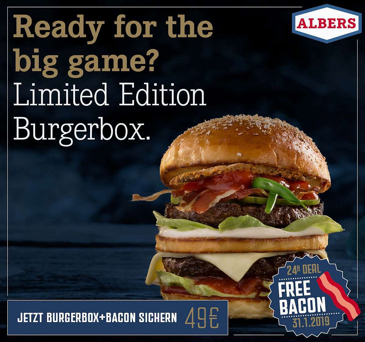 Ready for the big game?  Limited Edition Burgerbox.