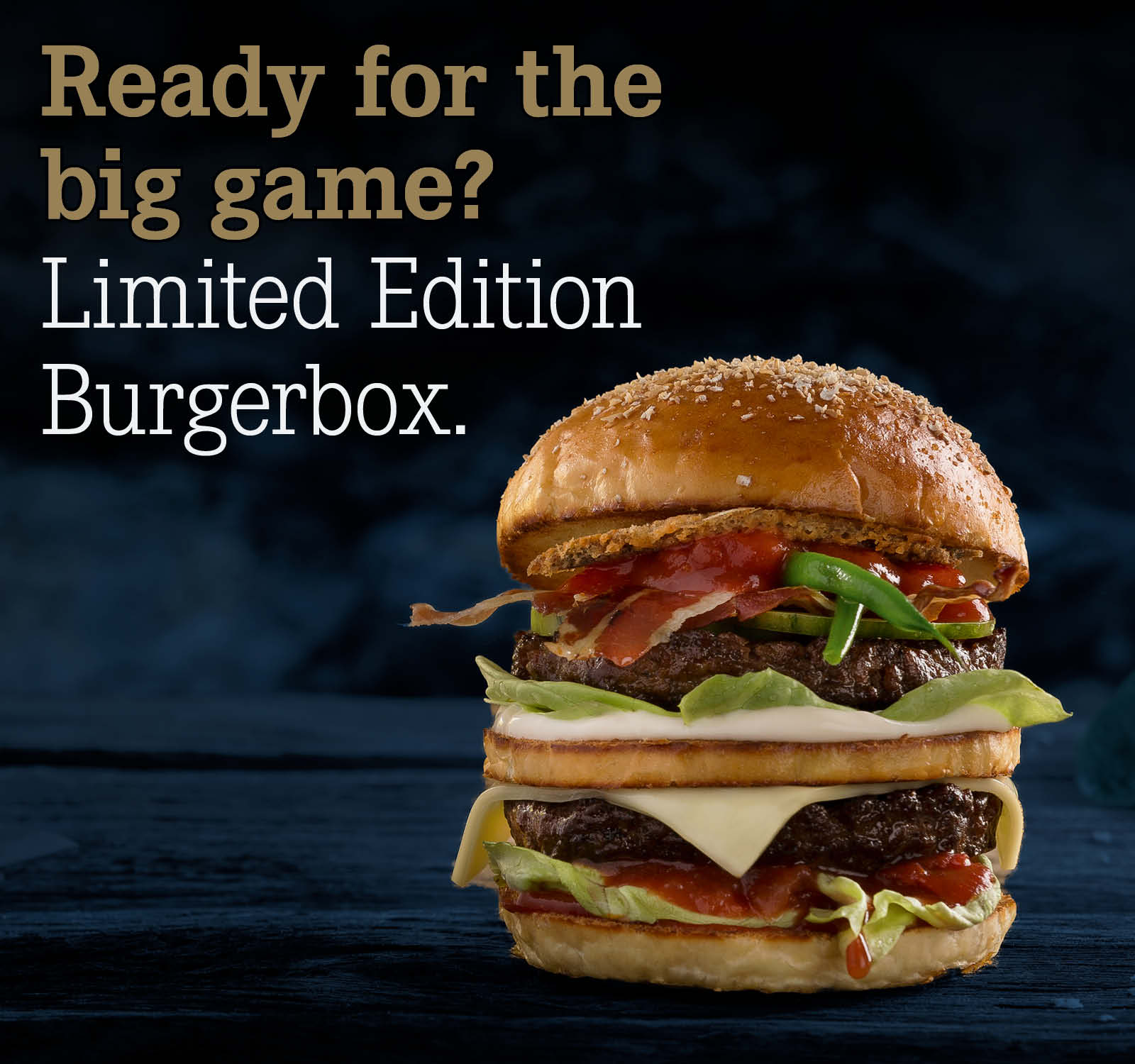 🏈 Ready for the big game? 🍔 Limited Edition Burgerbox.