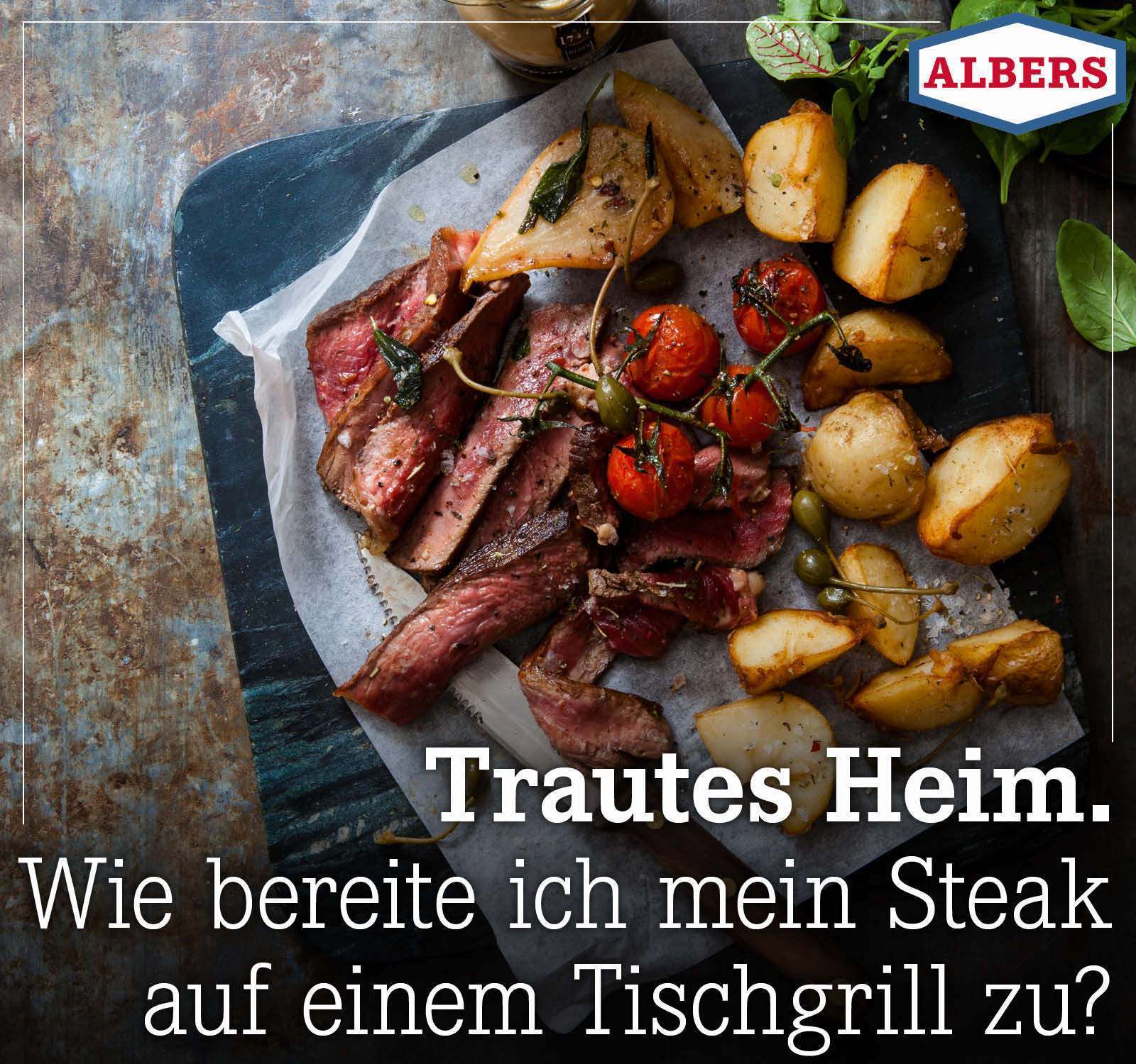 Trautes Heim. Wie bereite ich mein Steak auf einem Tischgrill zu?