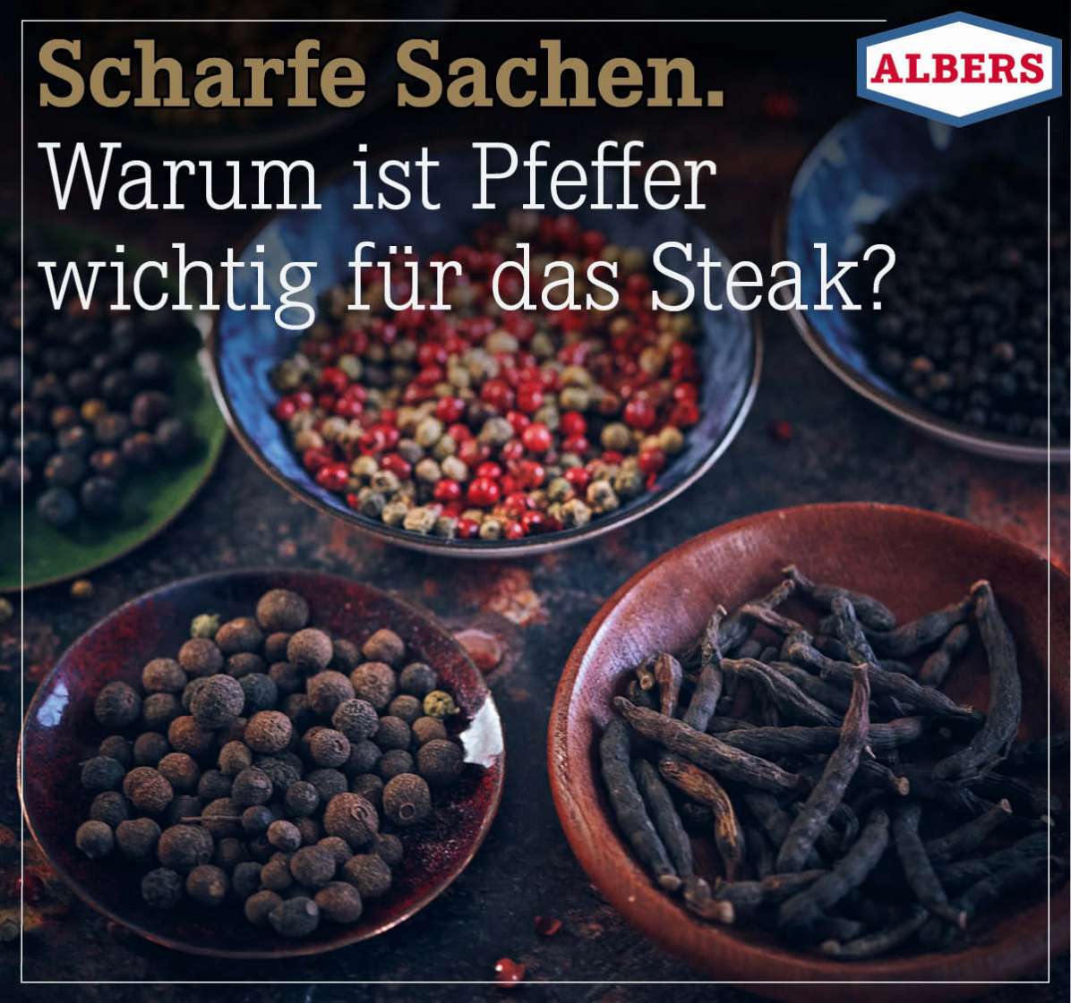 Scharfe Sachen. Warum ist Pfeffer wichtig für das Steak?