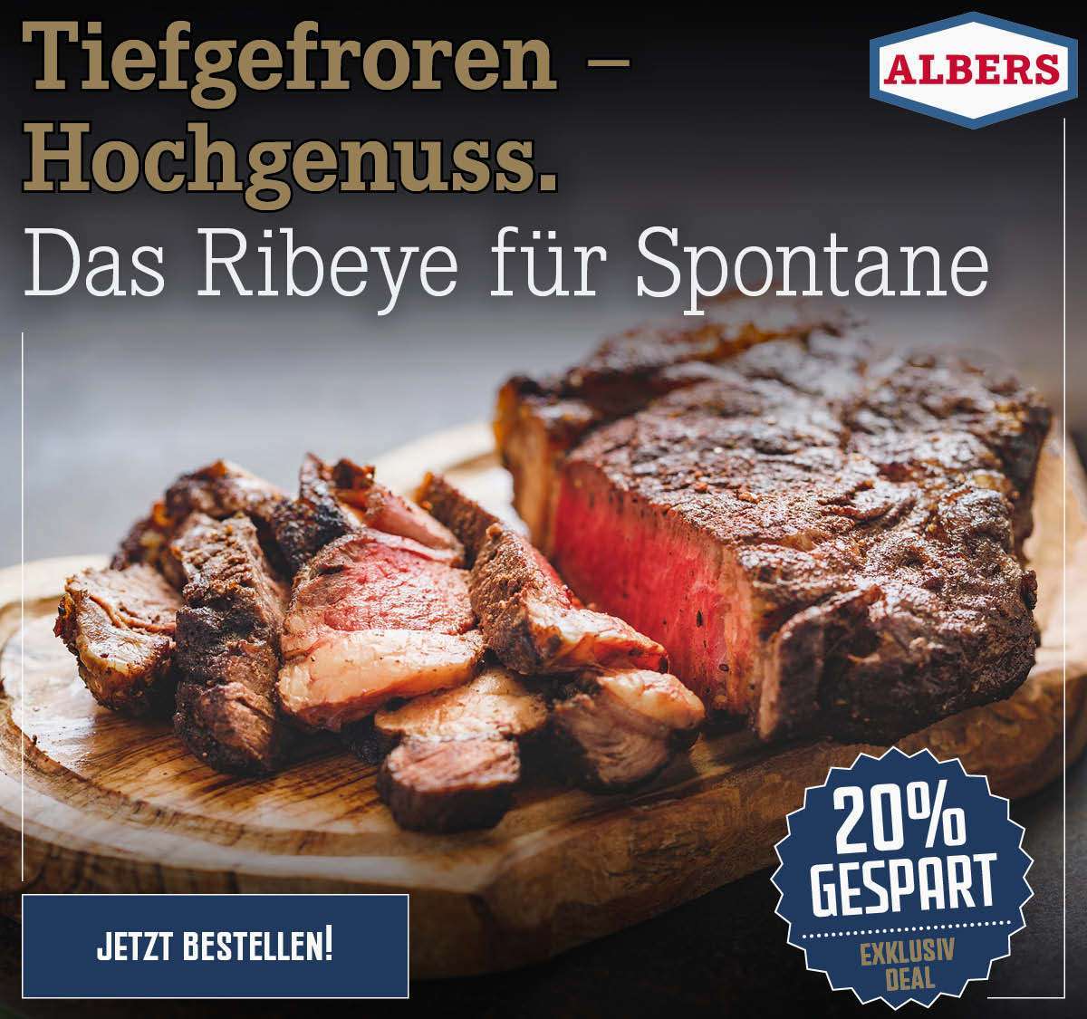 Tiefgefroren – Hochgenuss. Das Ribeye für Spontane