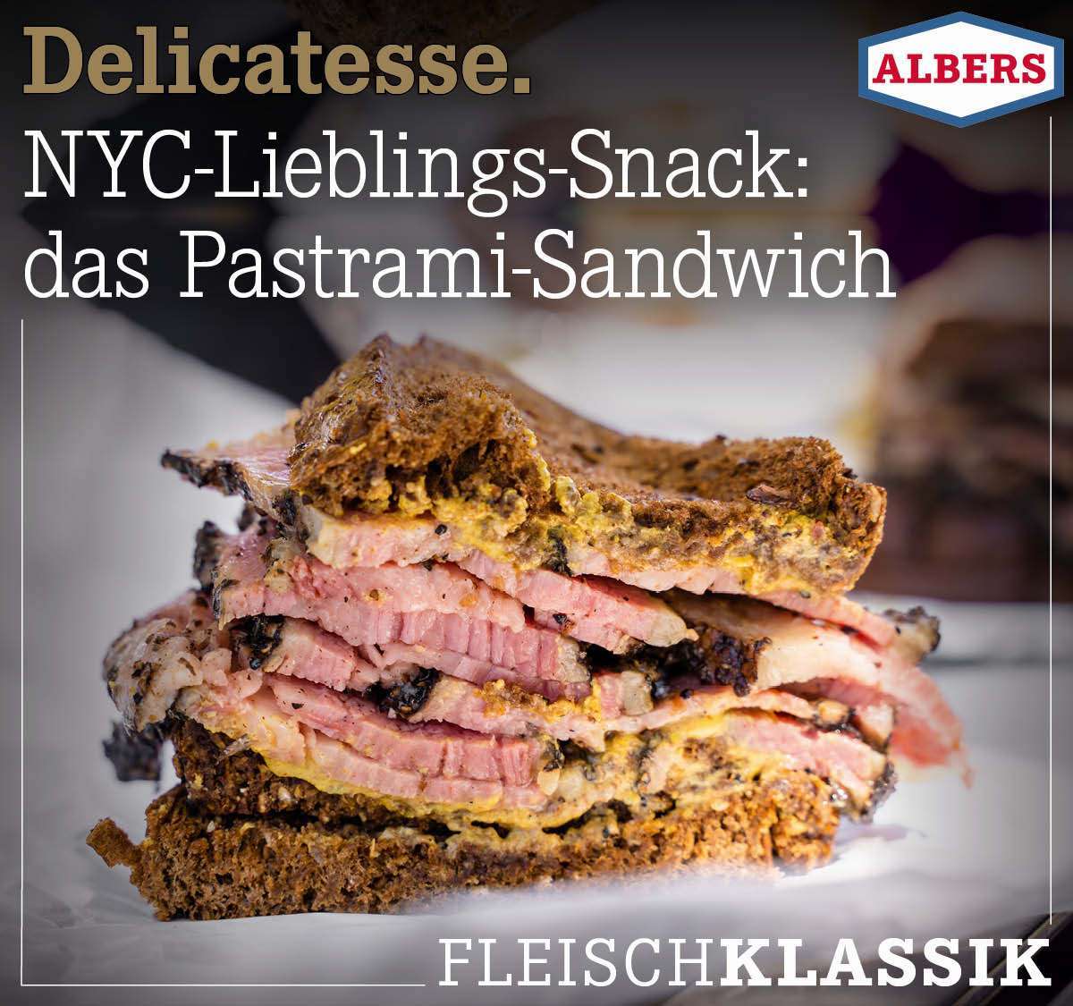 Delicatesse. NYC-Lieblings-Snack: das Pastrami-Sandwich 