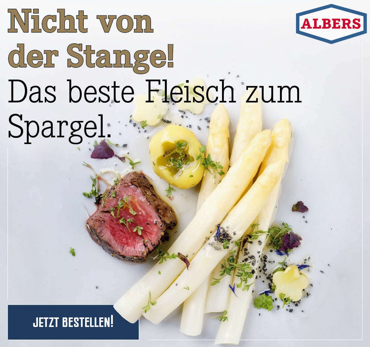 Nicht von der Stange! Das beste Fleisch zum Spargel.